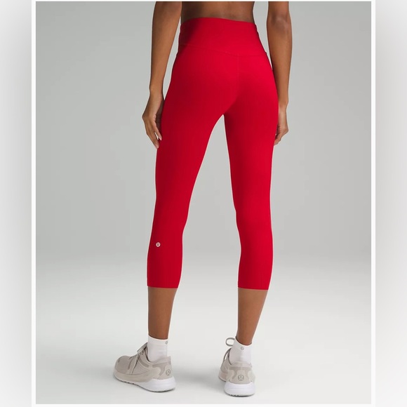 NWT Lululemon Base Pace High-Rise Crop 23" in Dark Red - Picture 2 of 8